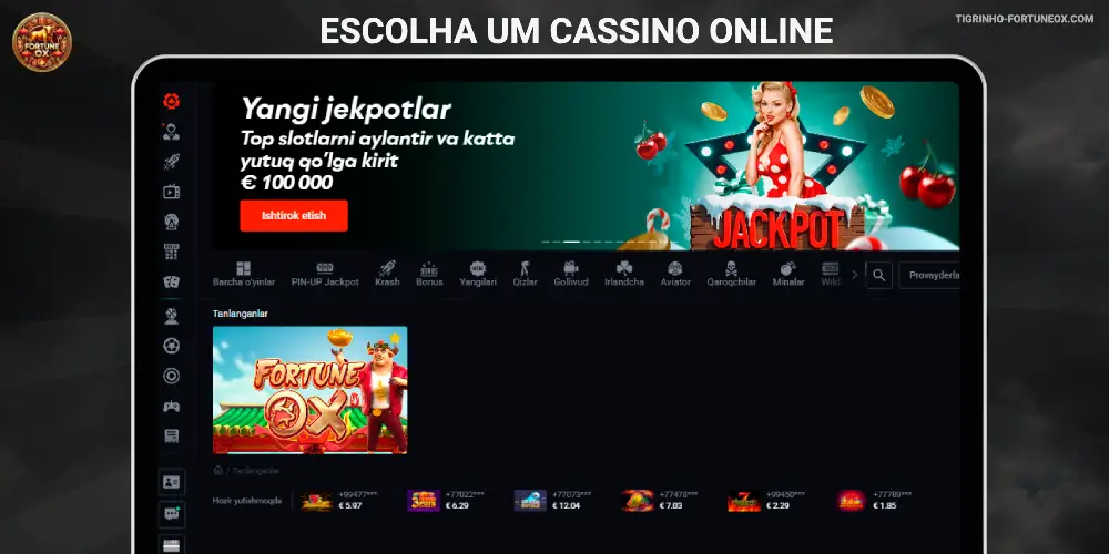 Escolha um cassino online